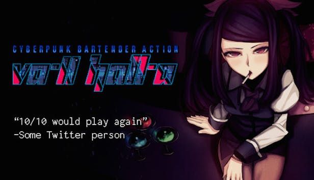 Front Cover for VA-11 HALL-A: Cyberpunk Bartender Action (Linux and Macintosh and Windows) (Humble Store release)