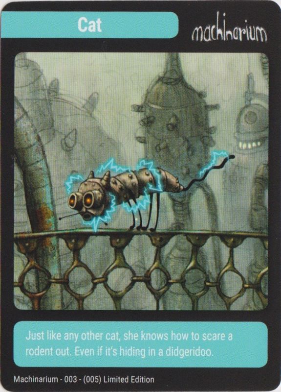 Extras for Machinarium (Nintendo Switch) (SRG release #17): Art Card 003 (005) Cat