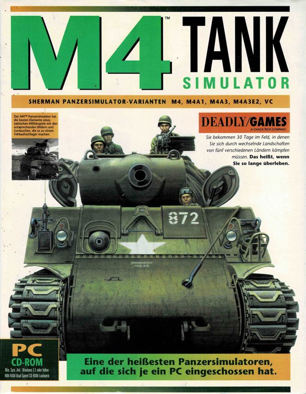 Front Cover for M4 Tank Simulator (Windows 3.x)
