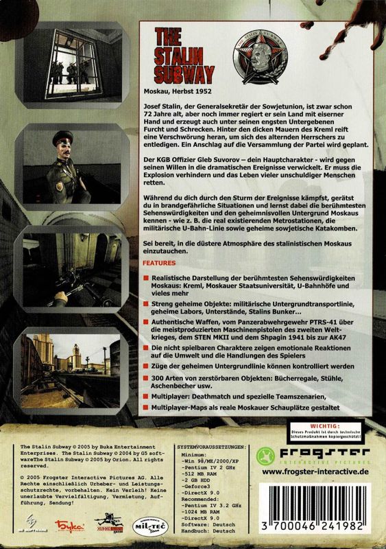 Back Cover for The Stalin Subway (Windows)
