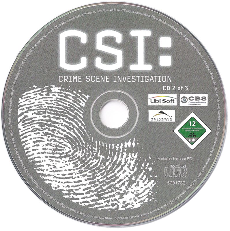 Media for CSI: Crime Scene Investigation (Windows): Disc 2