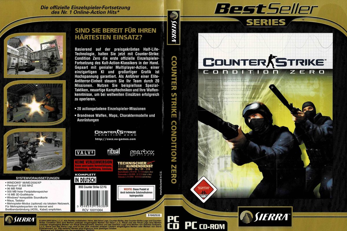 Jogo Counter Strike Condition Zero Para Pc Cd-rom Original