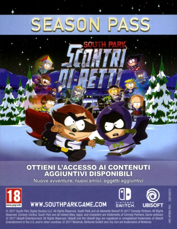 Advertisement for South Park: The Fractured But Whole (Nintendo Switch): Season Pass