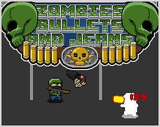 Front Cover for Zombies Bullets and Jeans (Android and Windows) (itch.io release)