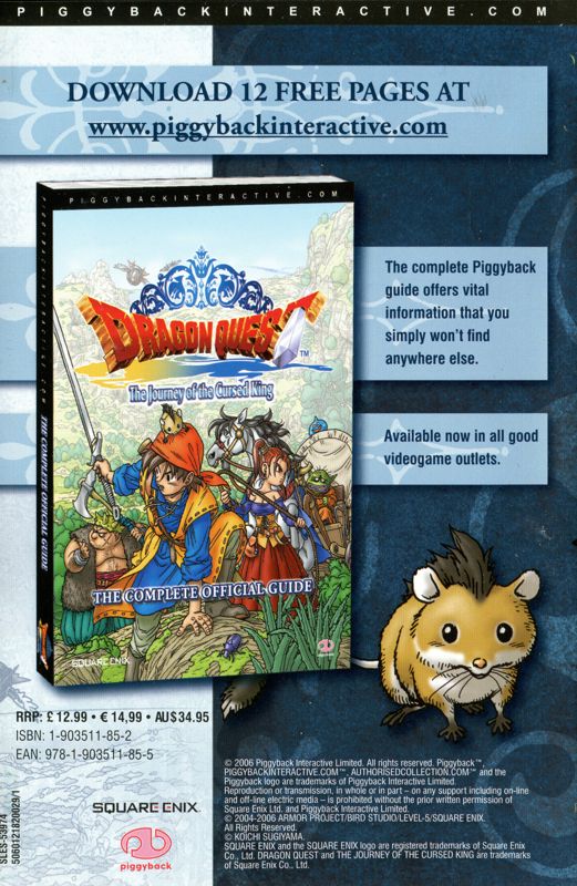 Dragon Quest Viii Journey Of The Cursed King Cover Or Packaging Material Mobygames