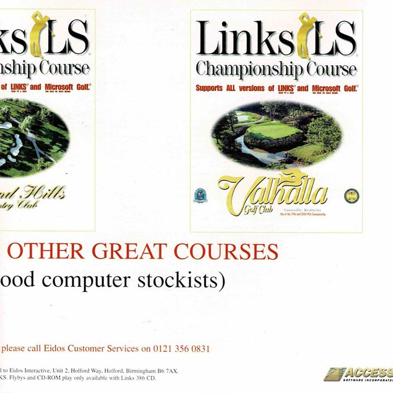 Other for Links LS: Championship Course - Valderrama (DOS and Macintosh): Jewel Case - Left Inlay