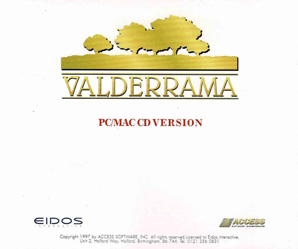 Other for Links LS: Championship Course - Valderrama (DOS and Macintosh): Jewel Case - Back