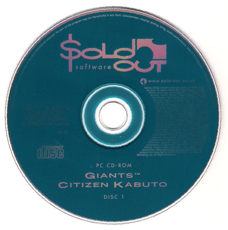 Media for Giants: Citizen Kabuto (Windows) (Sold Out Software release): Disc 1/2