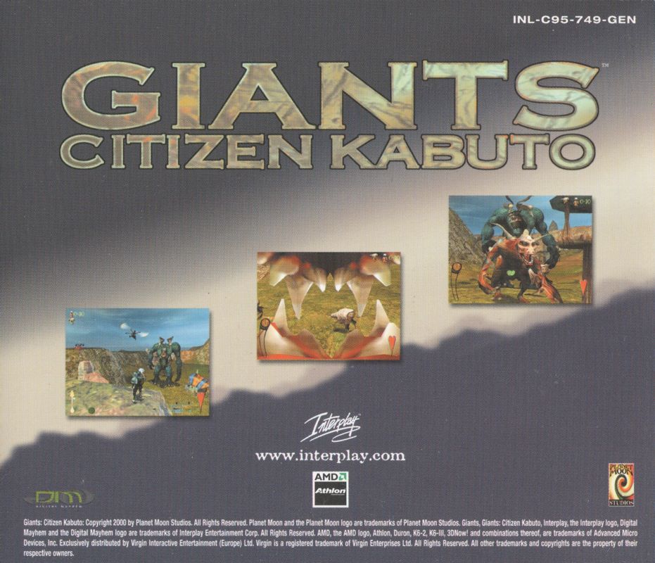 Other for Giants: Citizen Kabuto (Windows): Jewel Case - Back