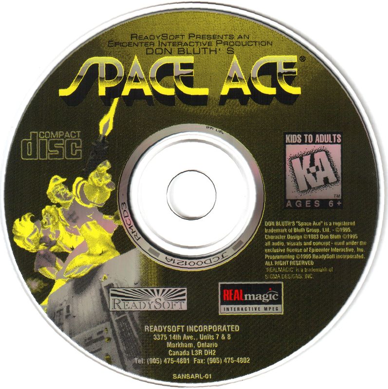 Media for Space Ace (DOS) (REALmagic MPEG version)