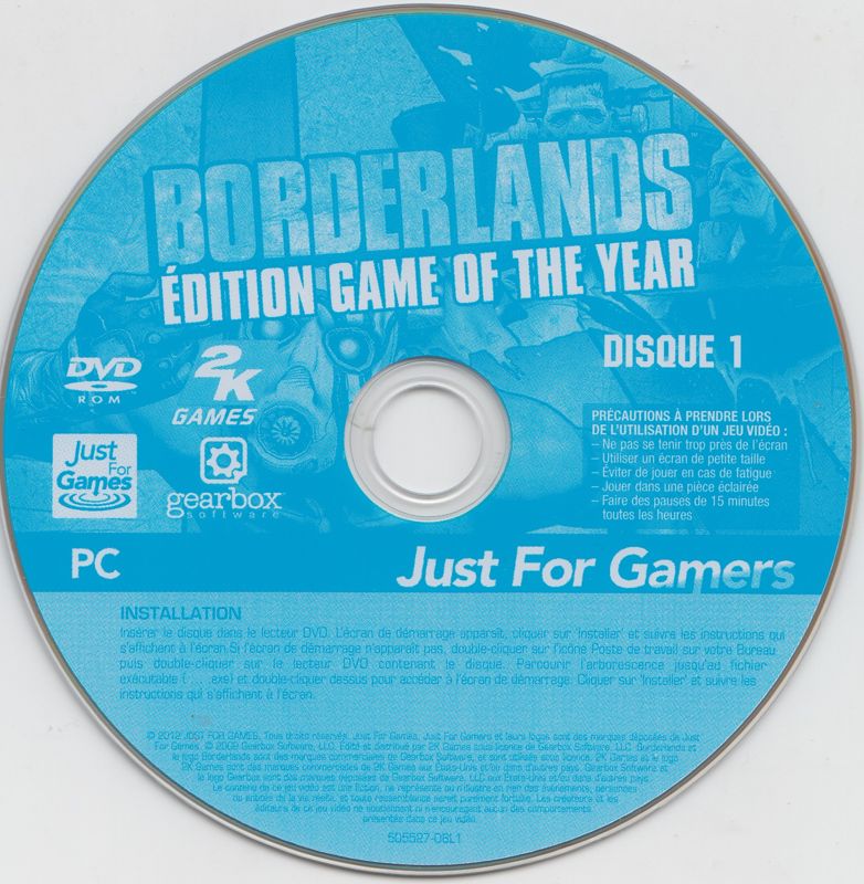 Media for Borderlands: Game of the Year Edition (Windows) (Just For Gamers release (2012)): Disc 1