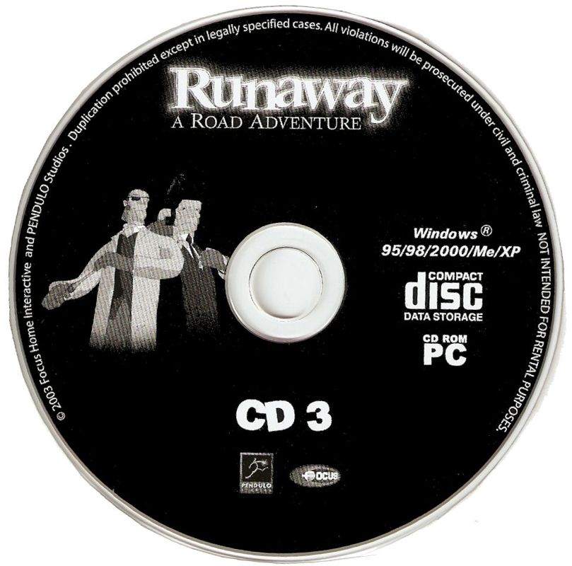 Media for Runaway: A Road Adventure (Windows): Disc 3