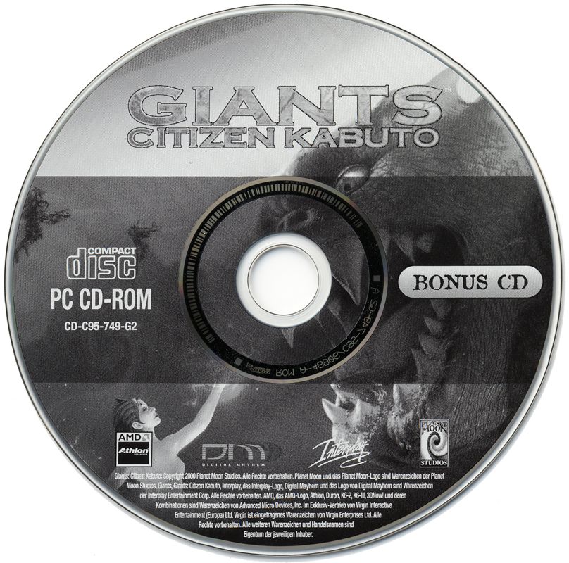 Media for Giants: Citizen Kabuto (Windows): Bonus Disc