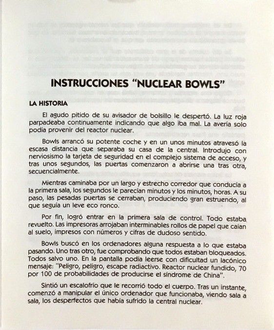 Manual for Nuclear Bowls (DOS)