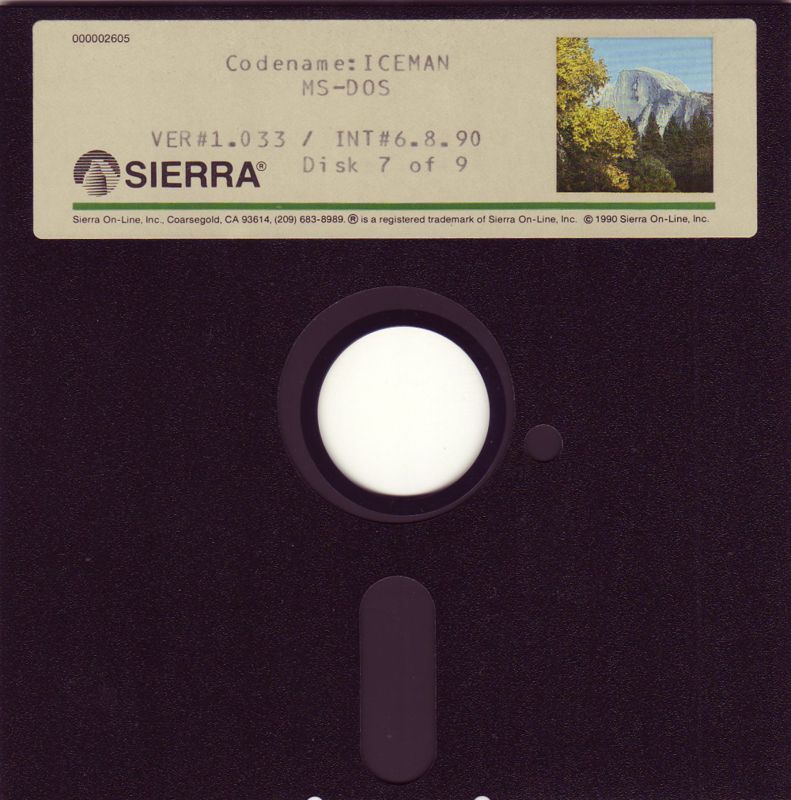 Media for Code-Name: Iceman (DOS) (Dual media release (v1.033)): 5.25" Disk 7