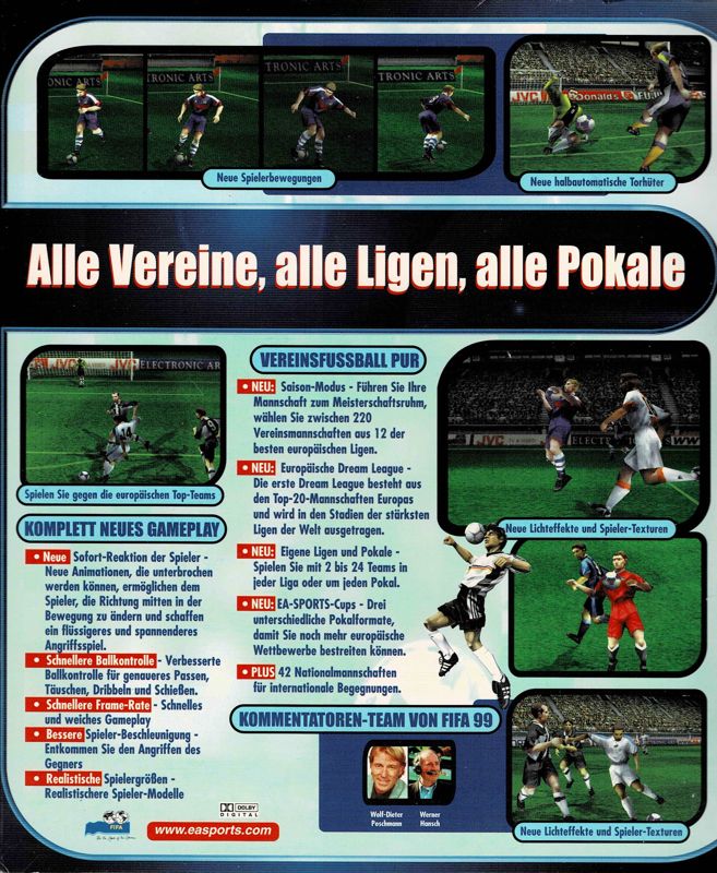 Back Cover for FIFA 99 (Windows)