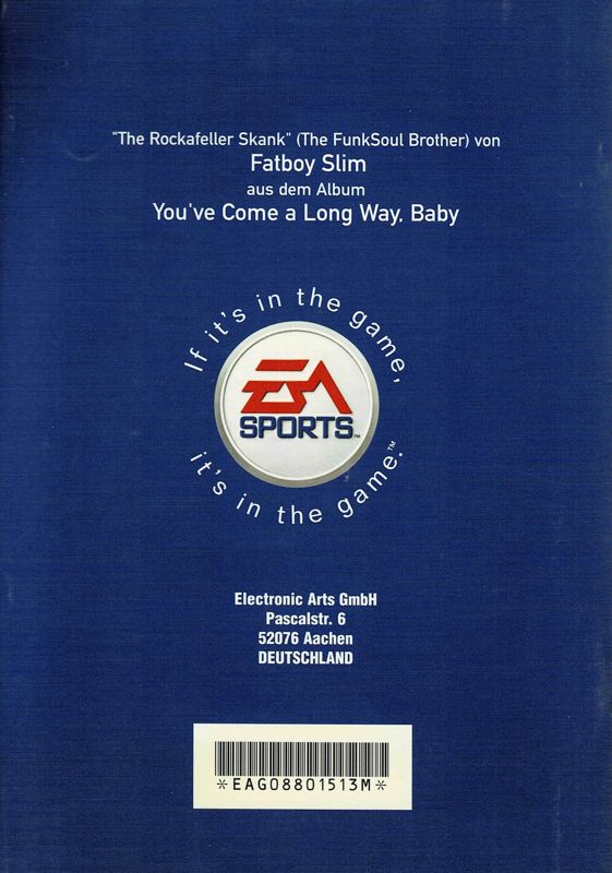 Manual for FIFA 99 (Windows): Back