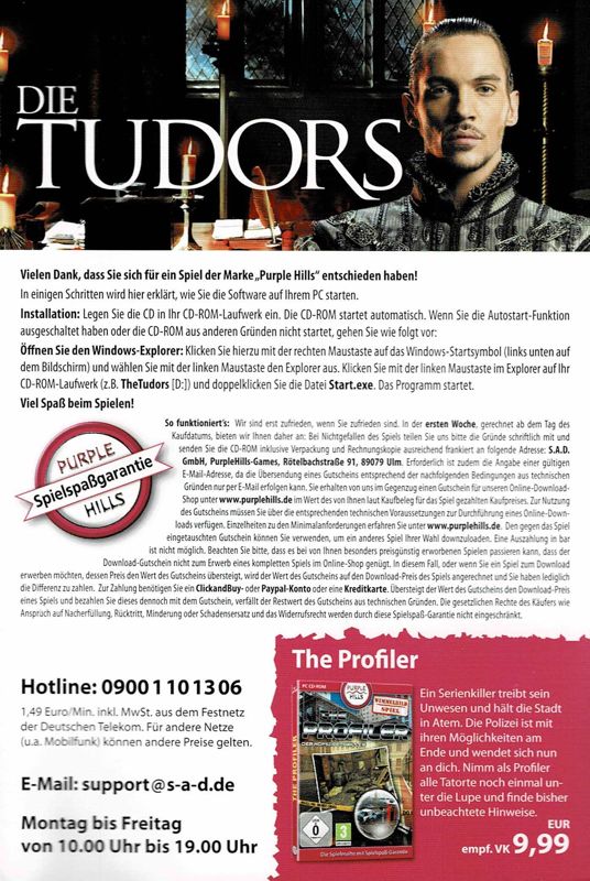 Manual for The Tudors (Windows) (Purple Hills release)