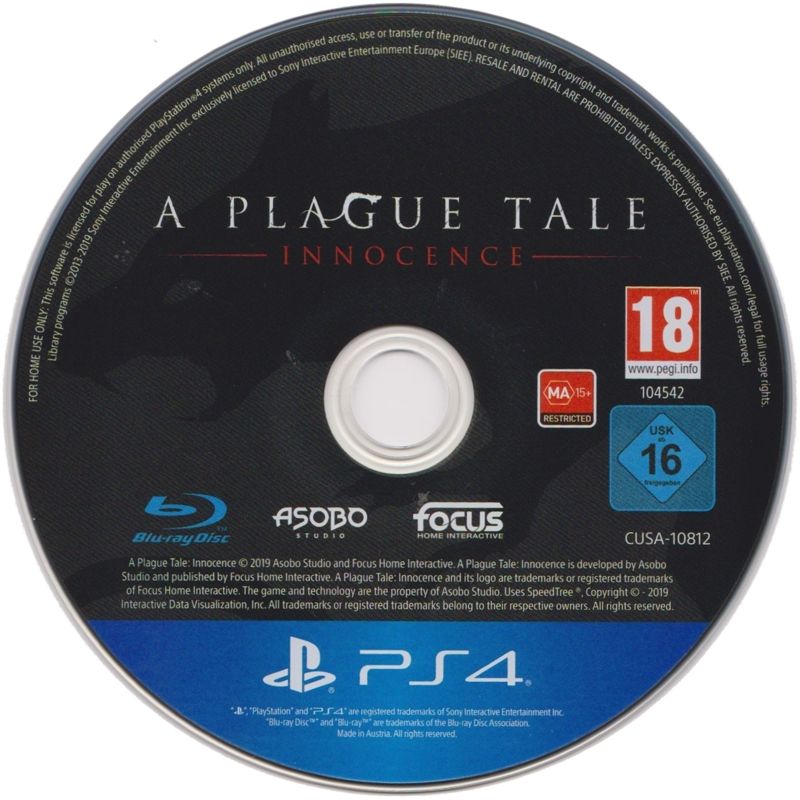 Media for A Plague Tale: Innocence (PlayStation 4)