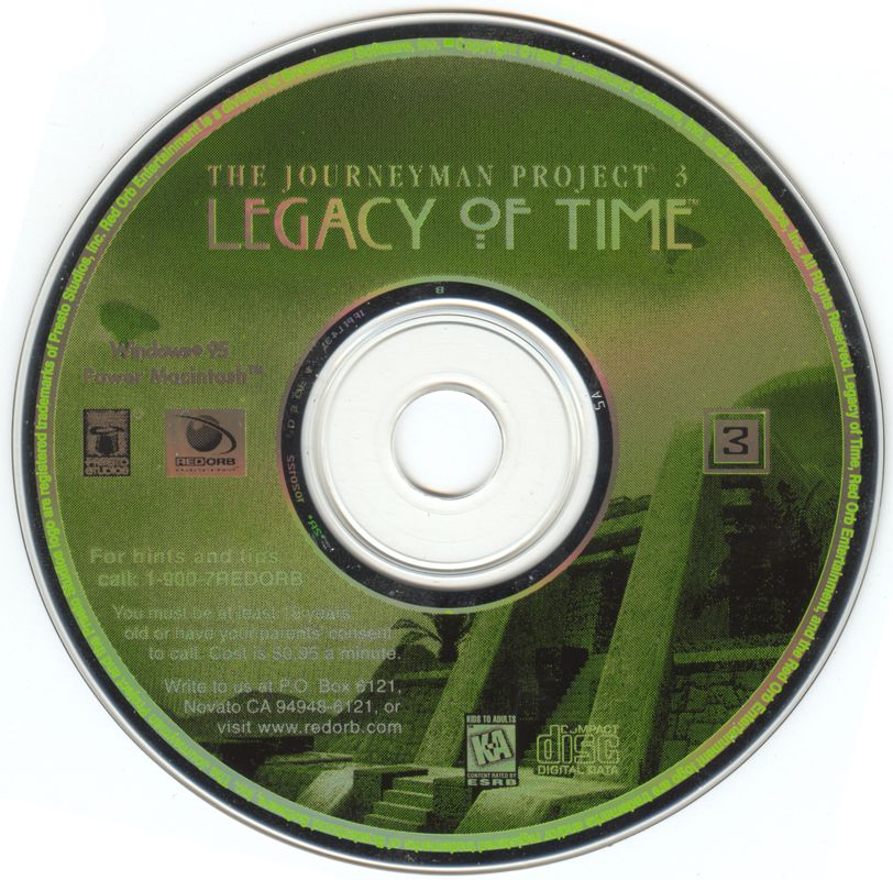 Media for The Journeyman Project 3: Legacy of Time (Macintosh and Windows): Disc 3
