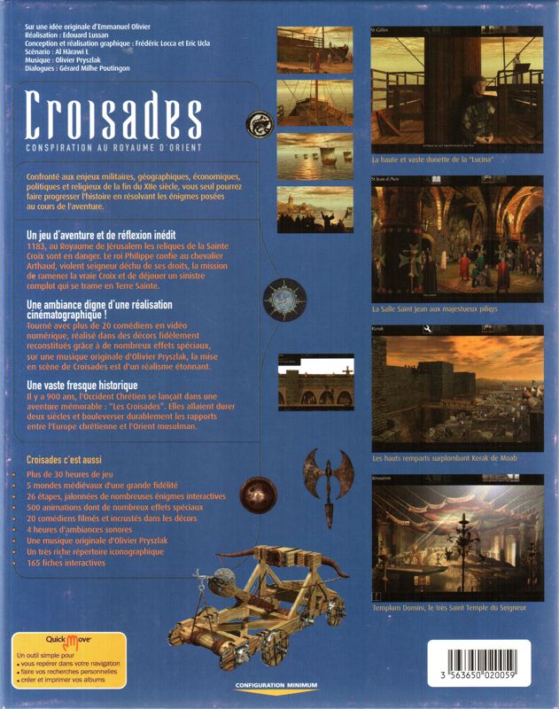 Back Cover for Crusader: Adventure Out of Time (Macintosh and Windows and Windows 3.x) (2 CD edition)