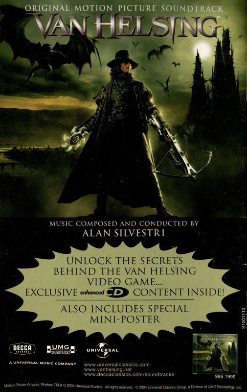 Manual for Van Helsing (Xbox): Back