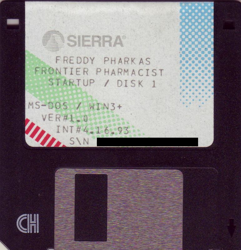 Media for Freddy Pharkas: Frontier Pharmacist (DOS and Windows 3.x): Disk 1