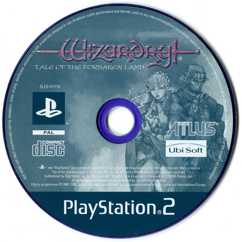 Media for Wizardry: Tale of the Forsaken Land (PlayStation 2)