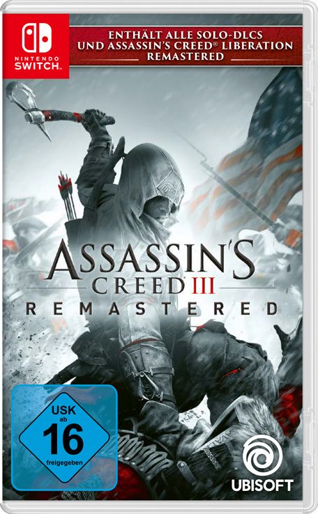 Front Cover for Assassin's Creed III: Remastered (Nintendo Switch) (download release)