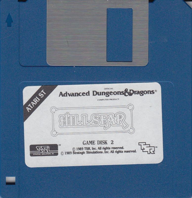 Media for Hillsfar (Atari ST): Disk 2
