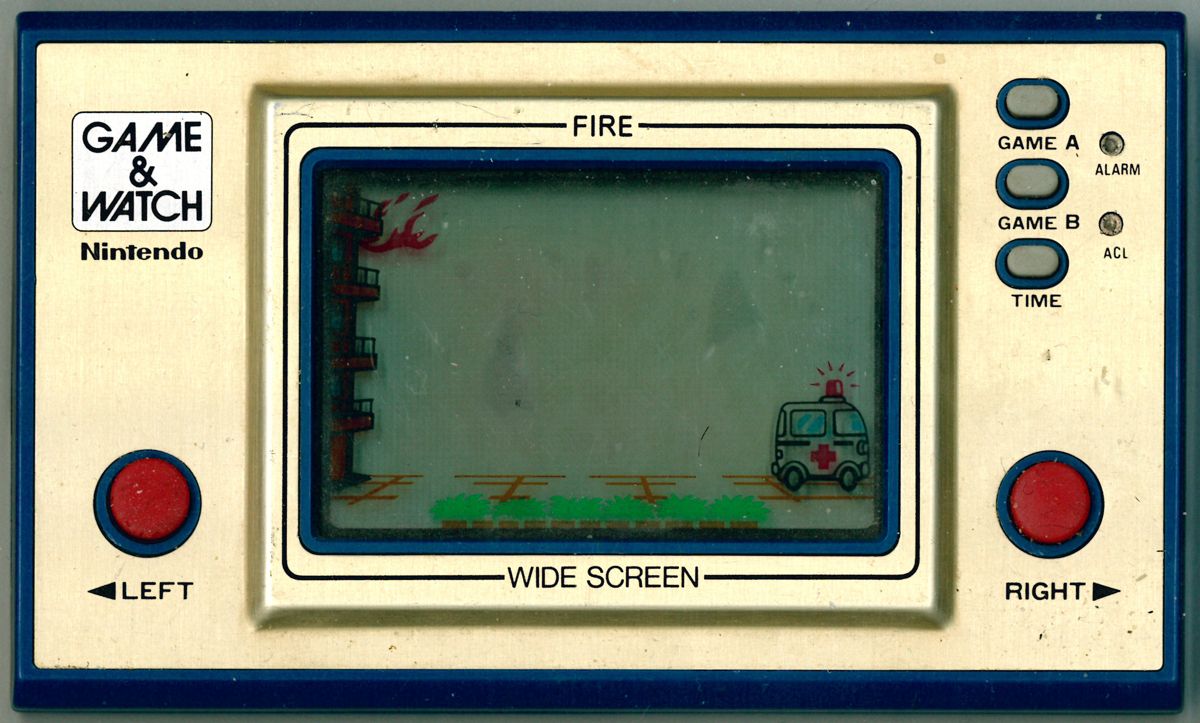 Hardware for Game & Watch Wide Screen: Fire (Dedicated handheld) (Game & Watch Wide Screen - Fire - 2nd Issue): Front