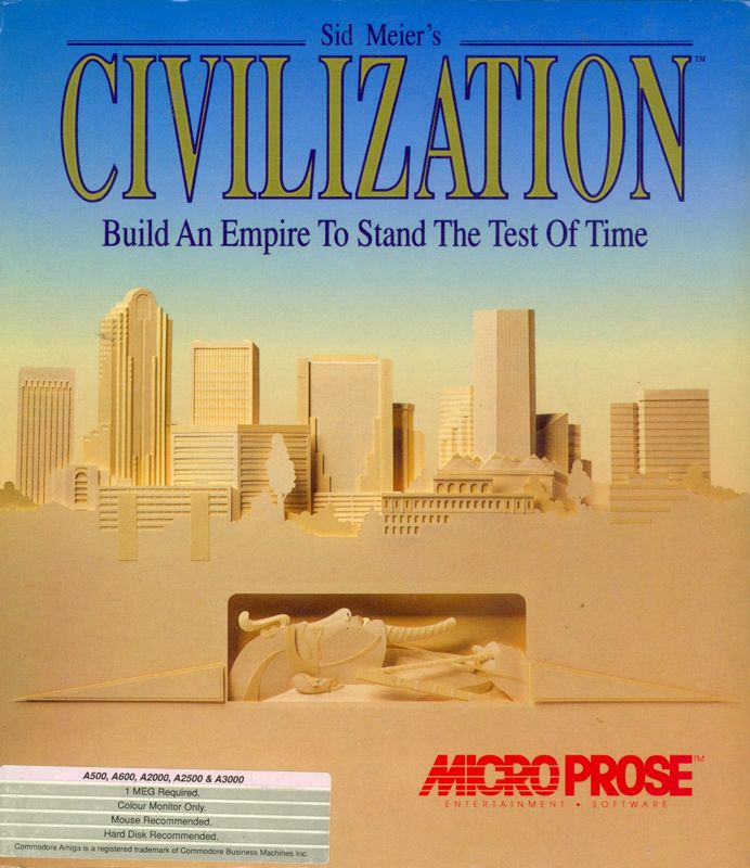 Front Cover for Sid Meier's Civilization (Amiga) (Standard Microprose label)