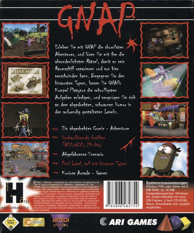 Back Cover for U.F.O.s (Windows) (Reprint "for adults")