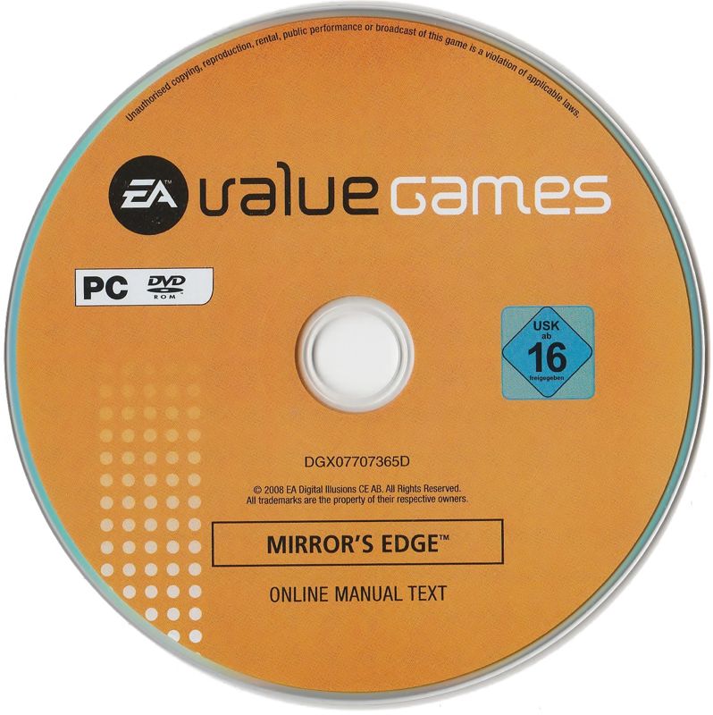 Media for Mirror's Edge (Windows) (EA Value Games release)