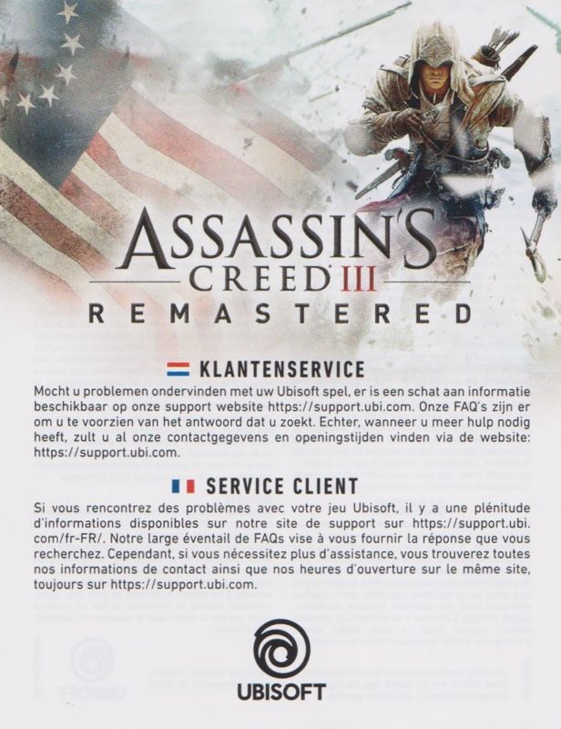 Assassin's Creed III Remastered Support