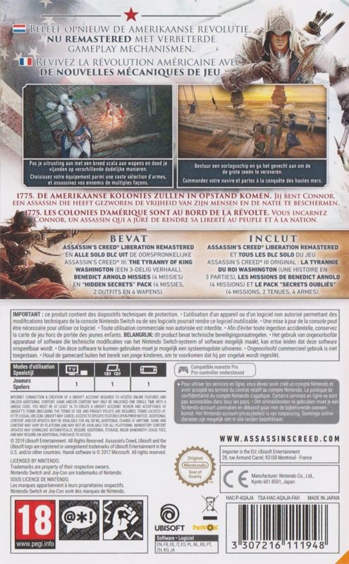 Assassin's Creed Iii Remastered Switch