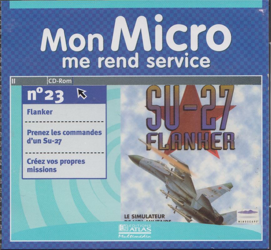 Front Cover for Su-27 Flanker (DOS and Windows) (Editions ATLAS' "Mon Micro me rend service" #23 release)