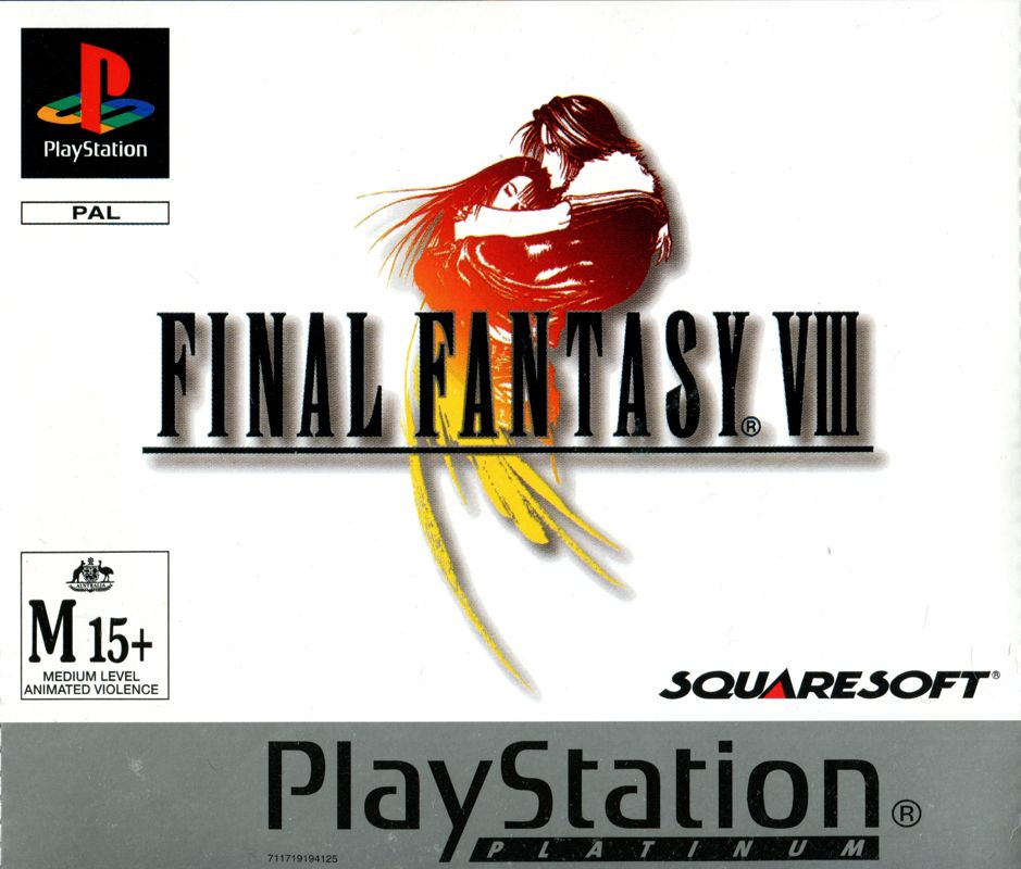 Front Cover for Final Fantasy VIII (PlayStation) (Platinum release)