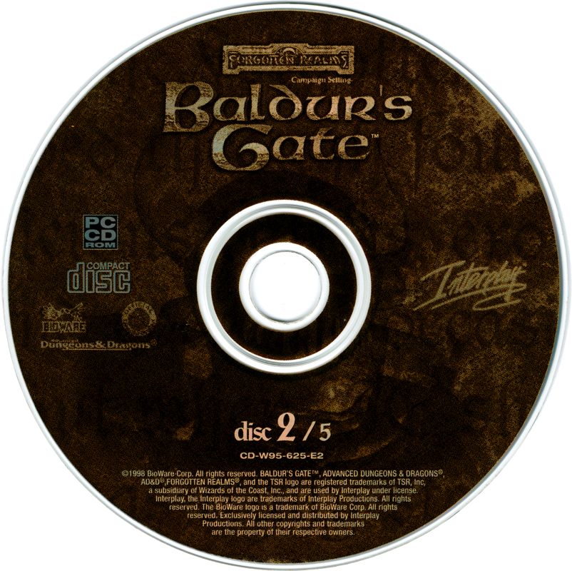 Media for Baldur's Gate (Windows): Disc 2