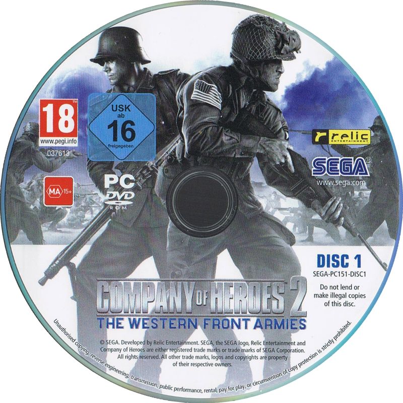 Media for Company of Heroes 2: The Western Front Armies (Windows): Disc 1