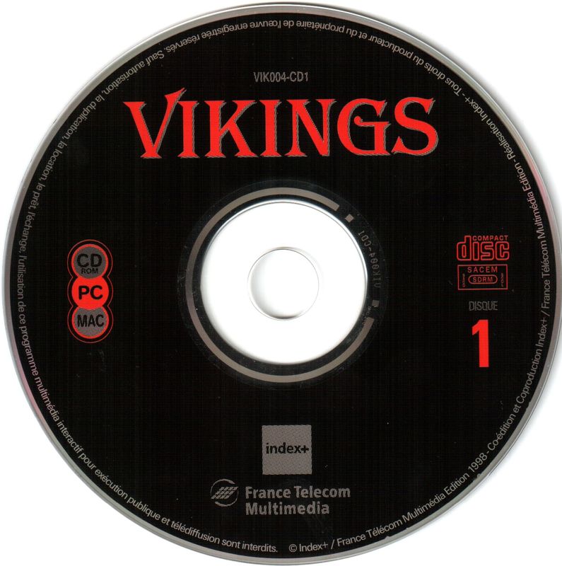 Media for Vikings (Macintosh and Windows): Disc 1/3