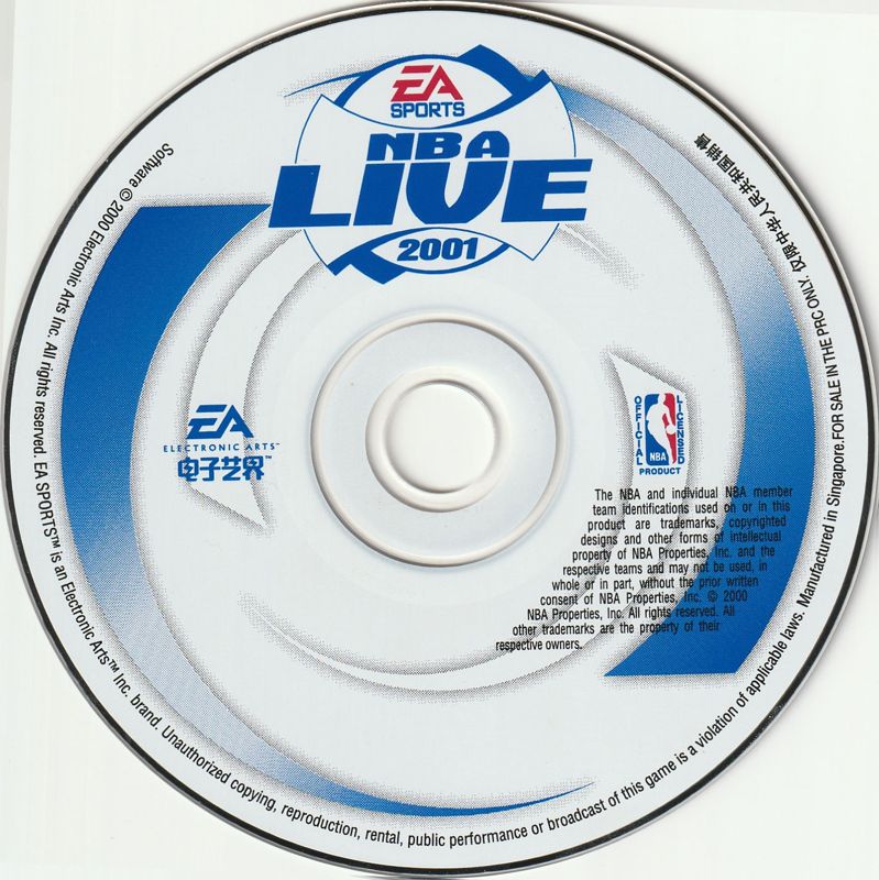 NBA Live 2001 cover or packaging material - MobyGames