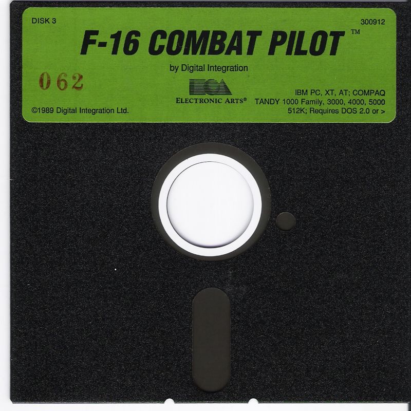 Media for F-16 Combat Pilot (DOS): Disk 3