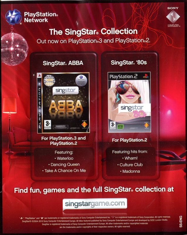 Advertisement for Disney Sing It: Family Hits (PlayStation 3): Back