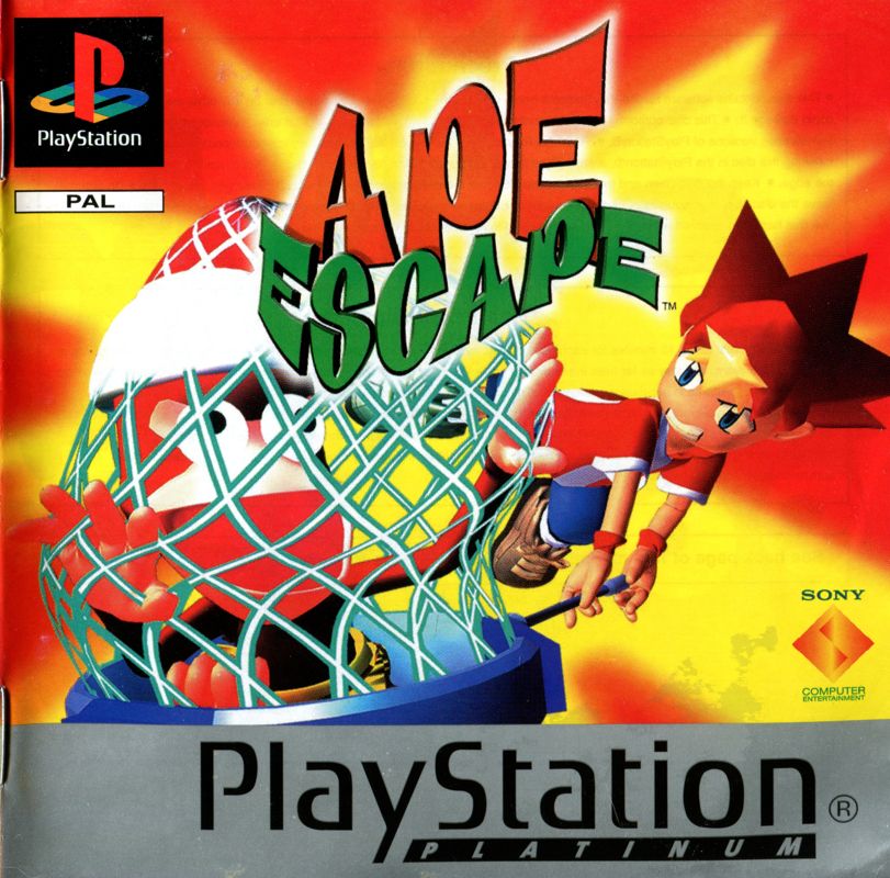 Front Cover for Ape Escape (PlayStation) (Platinum release)