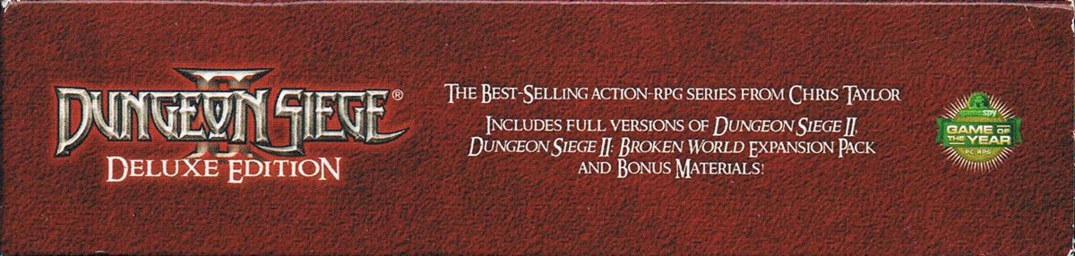 Spine/Sides for Dungeon Siege II: Deluxe Edition (Windows) (Slipcase + Digipak): Slipcase Top