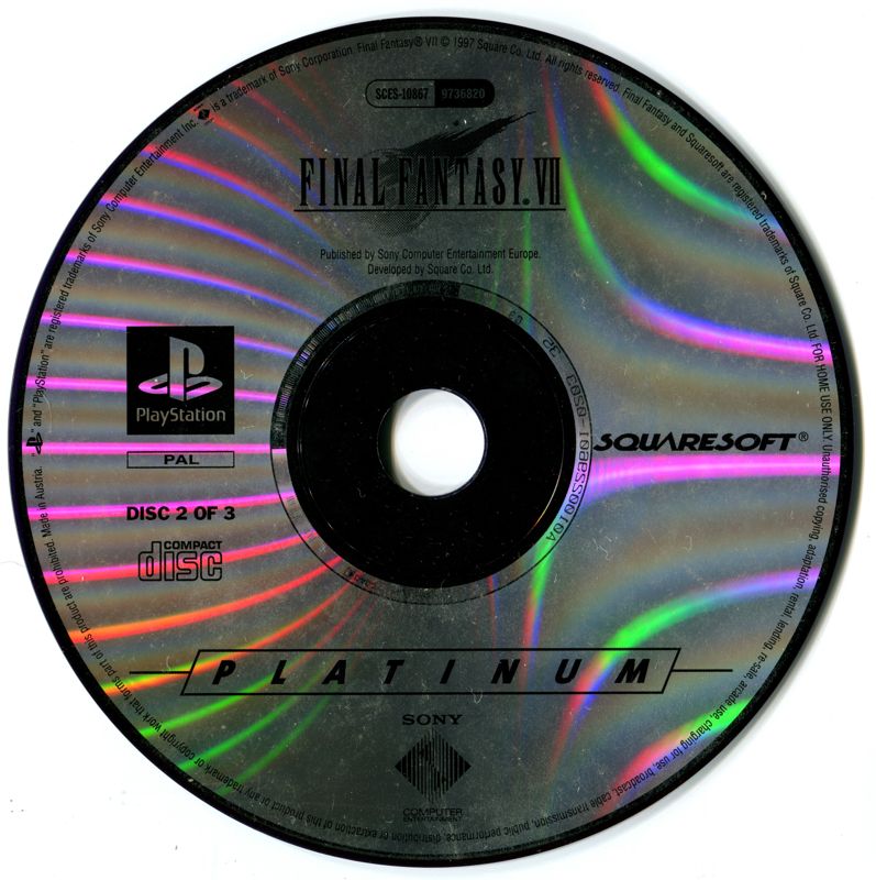 Media for Final Fantasy VII (PlayStation) (Platinum release): Disc 2