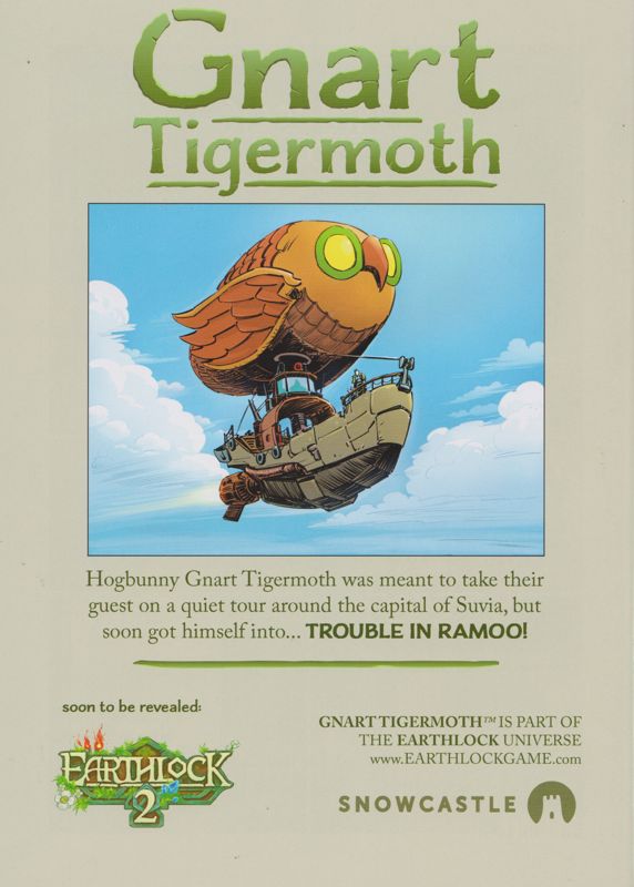 Extras for Earthlock (Collector's Edition) (Nintendo Switch): Comic Book - "<i>Gnart Tigermoth: Trouble in Ramoo</i>" - Back