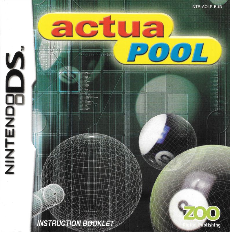 Manual for Underground Pool (Nintendo DS): Front
