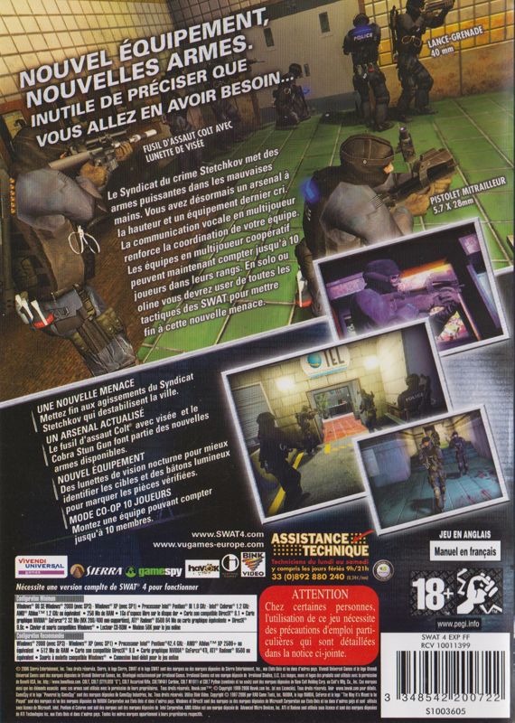 Other for SWAT 4: Gold Edition (Windows): The Stetchkov Syndicate Keep Case - Back